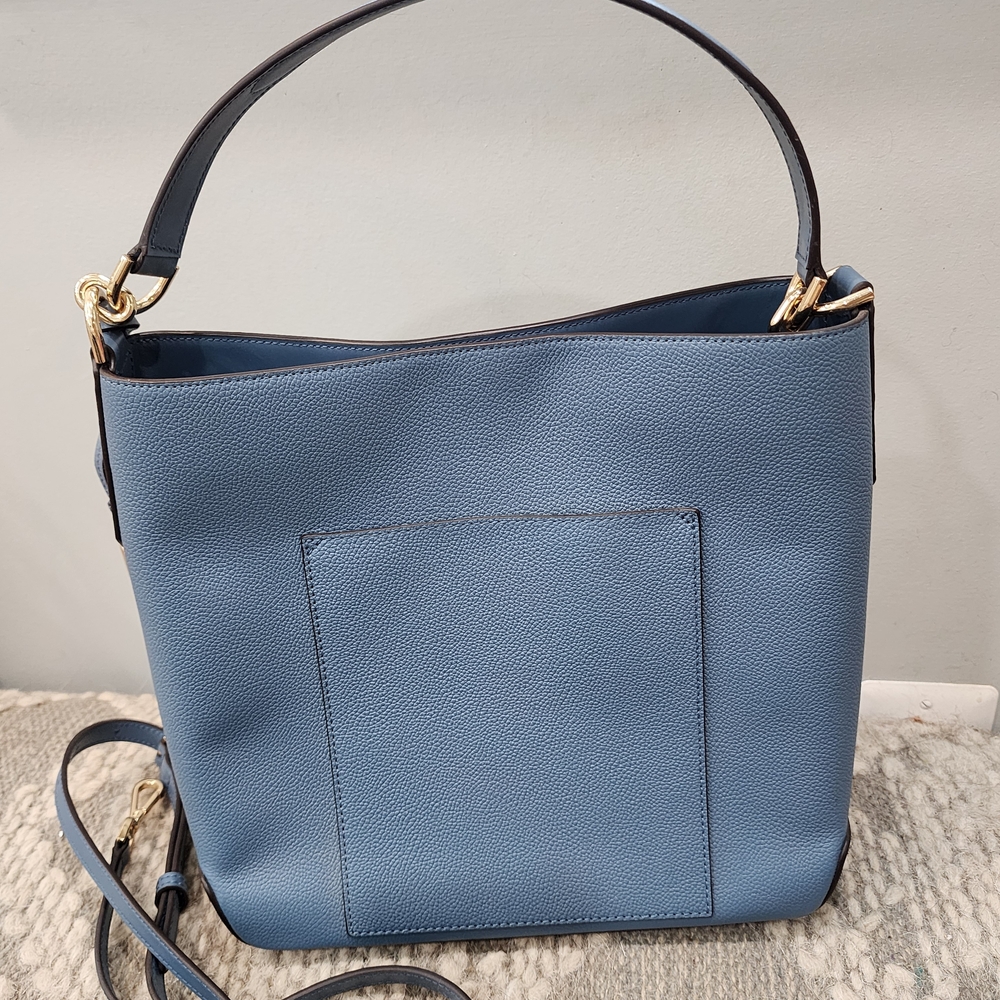 Michael Kors Hayes Blue Bucket Bag - Picture 2 of 4